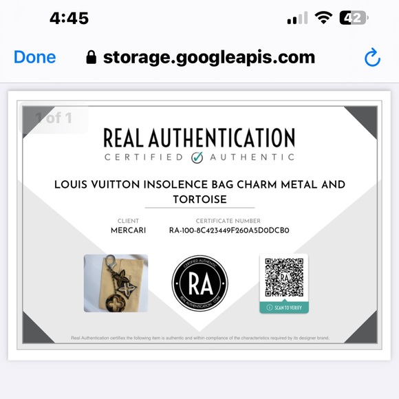 Louis Vuitton tortoiseshell keychain - Picture 11 of 11